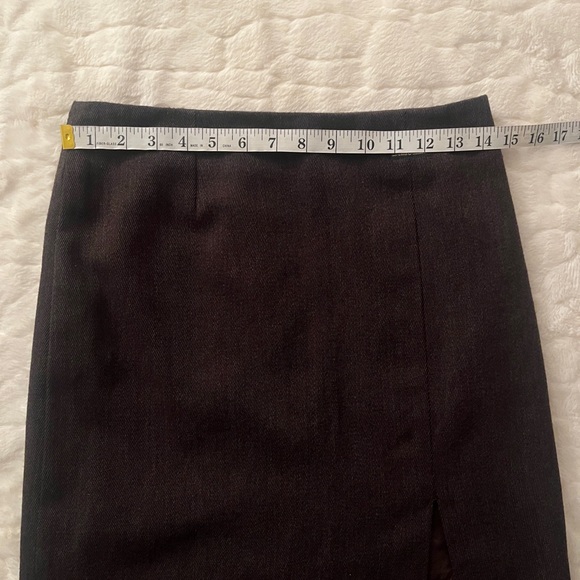 David Saddler Wool mini skirt in dark brown size 6 - Picture 4 of 7